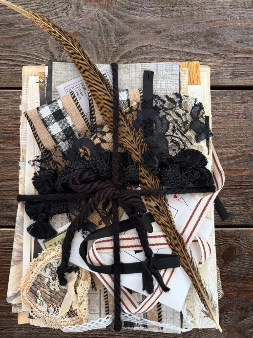 Gothic/Dark  Romance Ephemera Kit, 50+ Curated Junk Journal Supplies Bundle